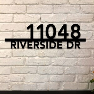 Metal Letter House Number Sign Modern Metal House Number Sign: Personalized Address Plaque