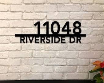 Metal Letter House Number Sign Modern Metal House Number Sign: Personalized Address Plaque