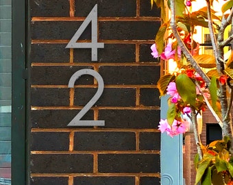 Modern Metal House Numbers: Large Address Sign, Weatherproof