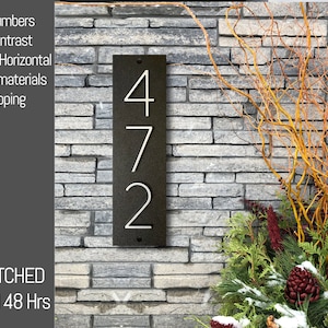 Vertical House Number Sign | Modern House Numbers | Horizontal House Number Plaque | personalized gift | Custom modern address plaque