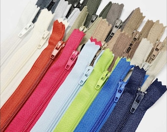 Zipper 20 cm not separable 3 mm spiral Autolock various colors