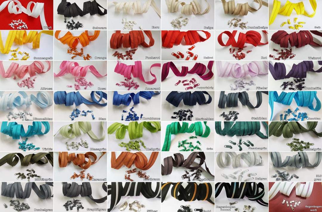 10 M Endless Zipper 5 Mm Spiral 20 Zipper nonlock / Various Colors Etsy