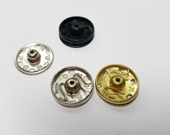 Druckknöpfe zum annähen 7 mm silber, gold, schwarz Metall rostfrei