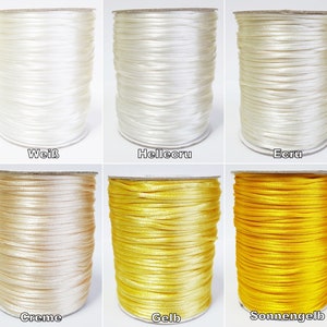 100 m roll of satin cord 2 mm braided cord satin cord pearl cord jewelry cord image 2