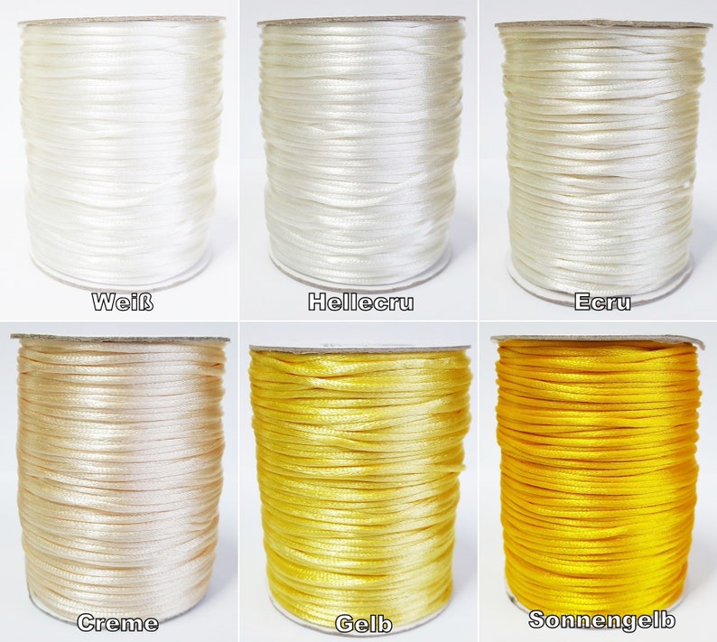 100 m roll of satin cord 2 mm braided cord satin cord pearl cord jewelry cord image 2