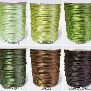 100 m roll of satin cord 2 mm braided cord satin cord pearl cord jewelry cord image 7