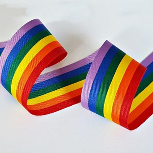 1 m grosgrain ribbon width 15/25/35 mm woven ribbon border decorative ribbon woven ribbons decorative ribbon rainbow image 3