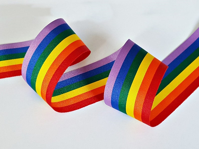 1 m grosgrain ribbon width 15/25/35 mm woven ribbon border decorative ribbon woven ribbons decorative ribbon rainbow image 3