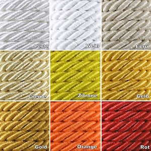 2 m satin cord 7 mm 34 colours decorative cord decorative cord jewellery cord image 2