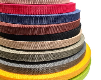 2 m webbing 10 / 15 / 20 / 25 / 30 / 40 / 50 mm / polypropylene various colors