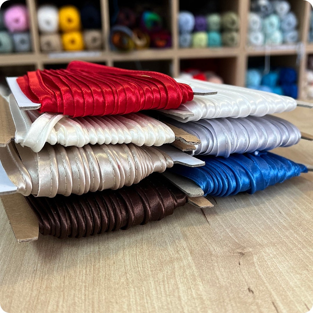 BENECREAT Satin-Schrägband 12,5m - 10mm Doppelt Gefaltet Für Näharbeiten & Cheongsam