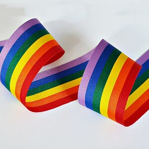 1 m grosgrain ribbon width 15/25/35 mm woven ribbon border decorative ribbon woven ribbons decorative ribbon rainbow image 2