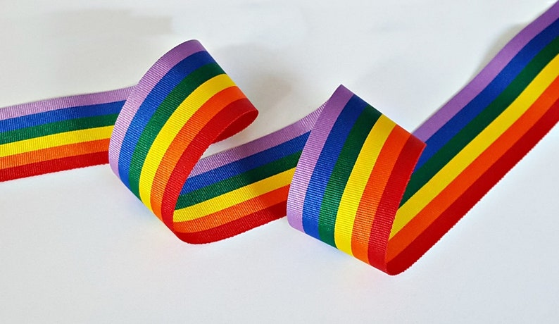 1 m grosgrain ribbon width 15/25/35 mm woven ribbon border decorative ribbon woven ribbons decorative ribbon rainbow image 2