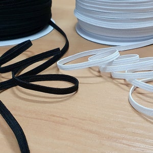 10 m rubber band 4, 5, 8, 10, 15, 20, 25, 30, 35, 40, 45, 50 mm white, black image 2