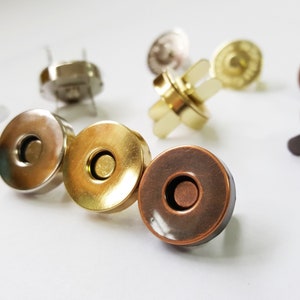 8 Magnetverschluss ø 10 mm gold Magnet Verschluss Tasche Rucksack Basteln 