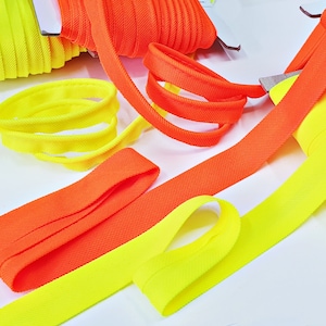 1 m neon inclined tape piping tape 18/25 mm double folded