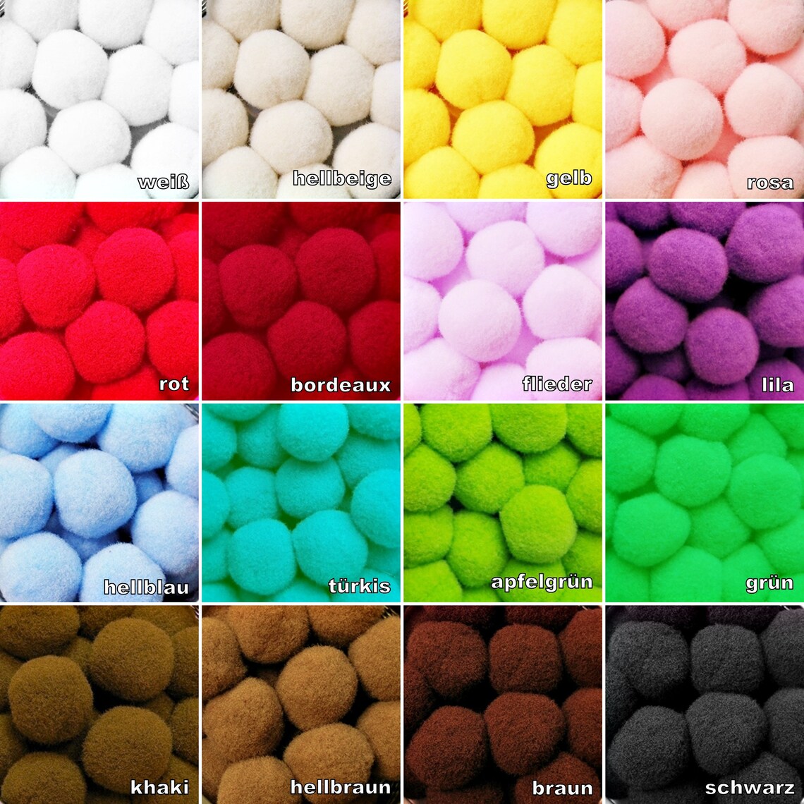 Pompons Für Dekorationen Rot Metallic Produktbild-Vorschau 7