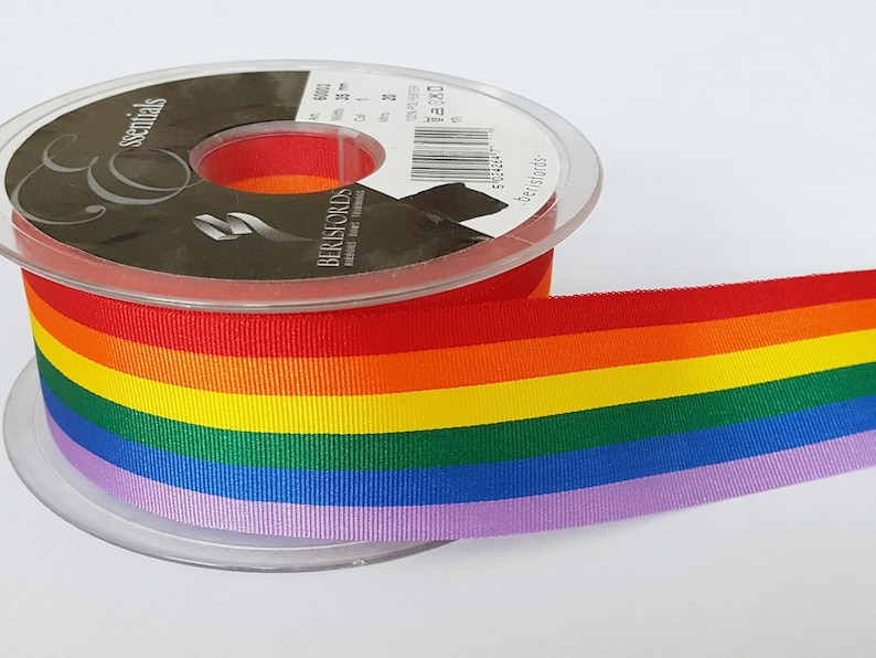 1 m grosgrain ribbon width 15/25/35 mm woven ribbon border decorative ribbon woven ribbons decorative ribbon rainbow image 1