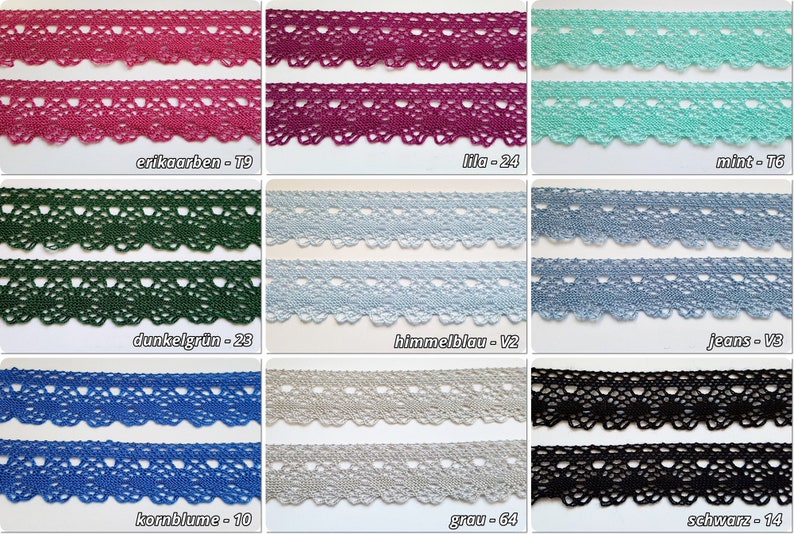 Lace trim width 32 mm bobbin lace crochet trim acrylic 4229 image 4