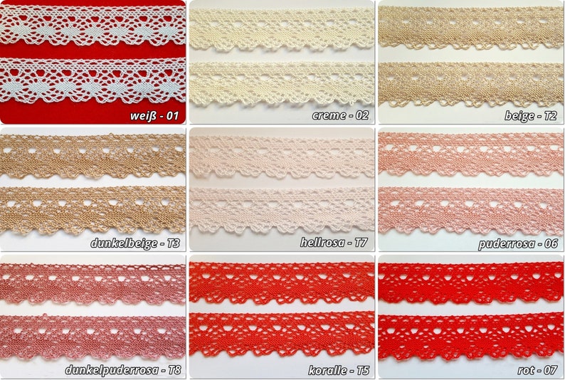 Lace trim width 32 mm bobbin lace crochet trim acrylic 4229 image 2