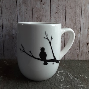 Emily Dickinson Quote Mug, Inspirational Quote Mug, Hand-painted Mug, Bird Mug, Poet Mug