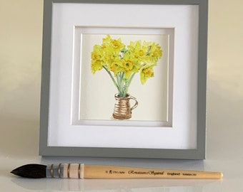 Narcissus, Yellow Daffodils, Giclée Print, Gift for Mum, for Mom, Mothers Day, Spring Print, Daffodil Print, Watercolour Flowers by Dion