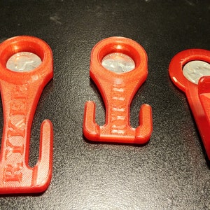 Clearish Red - tall hook, short hook and fat hook