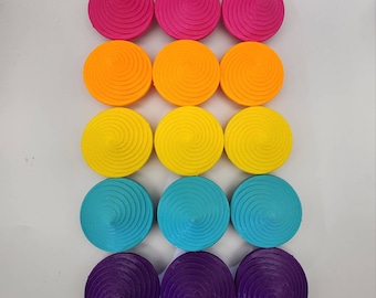 RYKER Wheel Caps: Spiral Design (Set of 3)