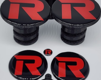 RYKER FULL SET of 3 outer wheel Caps, 3 Emblems and matching Keychain custom for Can-am Brp