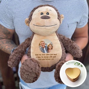 Gepersonaliseerde foto-as-herinnering aap | Herinneringsteddybeer