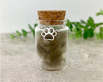 Pet Fur & Hair Keepsake Bottle