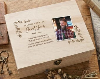Personalised Photo Memory Box | Wooden Keepsake Box - Etsy