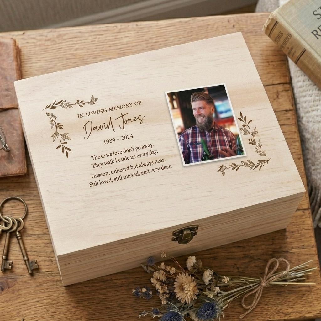 Personalised Photo Memory Box | Wooden Keepsake Box - Etsy