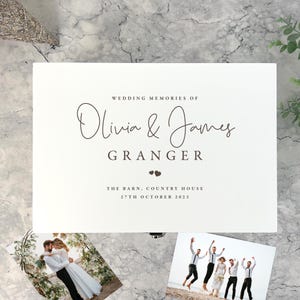 Personalized White Wooden Engraved Wedding Memory Box | Keepsake Gift image 8