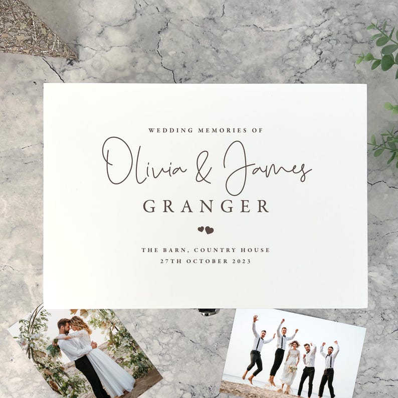 Personalized White Wooden Engraved Wedding Memory Box | Keepsake Gift image 8