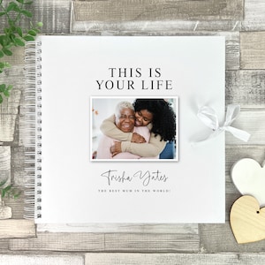 Álbum de recuerdos con fotografías personalizado 'Esta es tu vida' / Álbum de recortes personalizado / Regalo de recuerdo
