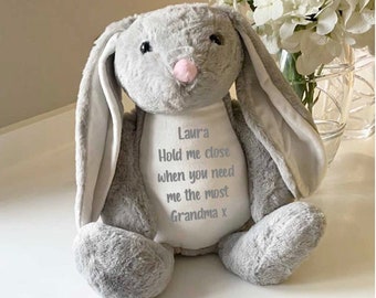 Personalised Ashes Keepsake Memory Bunny Rabbit Memorial Gift | Cremation Urn for Human or Pet Ashes