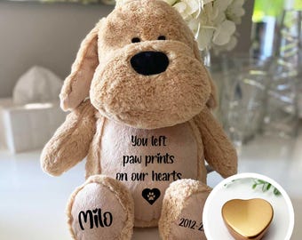 Personalised Paw Prints Memorial Dog | Ashes Urn Keepsake