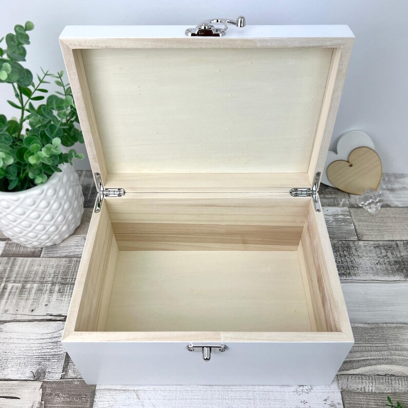 In Loving Memory Dove Photo Keepsake Box | Personalised White Wooden ...