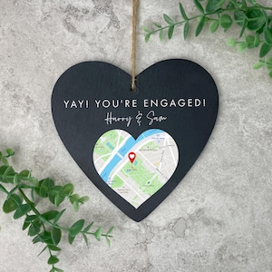 Personalisierte Herzkarte Lage Schieferherz | 15x16cm | Valentinstag | Hochzeit | Jubiläum | Neue Start | Abschluss | Geschenk für jeden Anlass