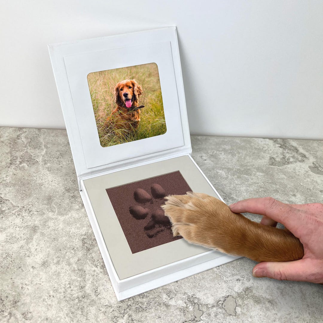 Pet Paw Print Keepsake Kit | Photo Insert, Pet Memorial - Etsy