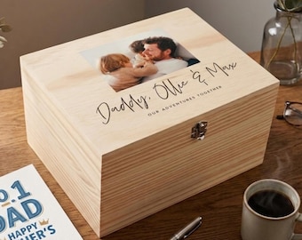 Personalised Photo Wooden Memory Box | Keepsake Gift For Storage