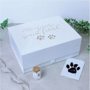 Scatola ricordo commemorativa per animali domestici / Ricordi preziosi / Scatola ricordo per animali domestici / Memoriale della zampa / Regalo per la perdita di un animale domestico / Lutto per un animale domestico / Idea regalo per il ricordo di un animale domestico