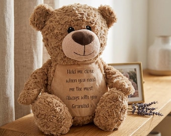 Personalised Comfort Teddy Bear | Personal Message, Hug Gift