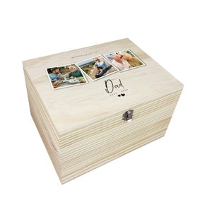 Personalised Pine Wooden Memorial Photo Keepsake Memory Box 5 Sizes 16cm 20cm 26cm 30cm 36cm image 9