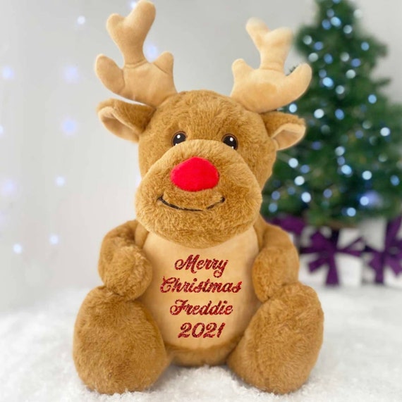 Personalised reindeer teddy discount