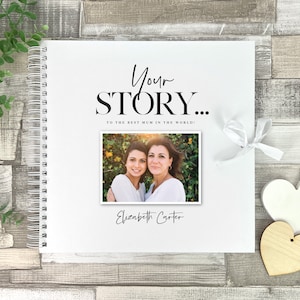 Libro de recuerdos personalizado 'Tu/Nuestra historia' / Álbum de recortes personalizado / Regalo de recuerdo
