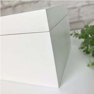 Personalized White Wooden Engraved Wedding Memory Box | Keepsake Gift image 5