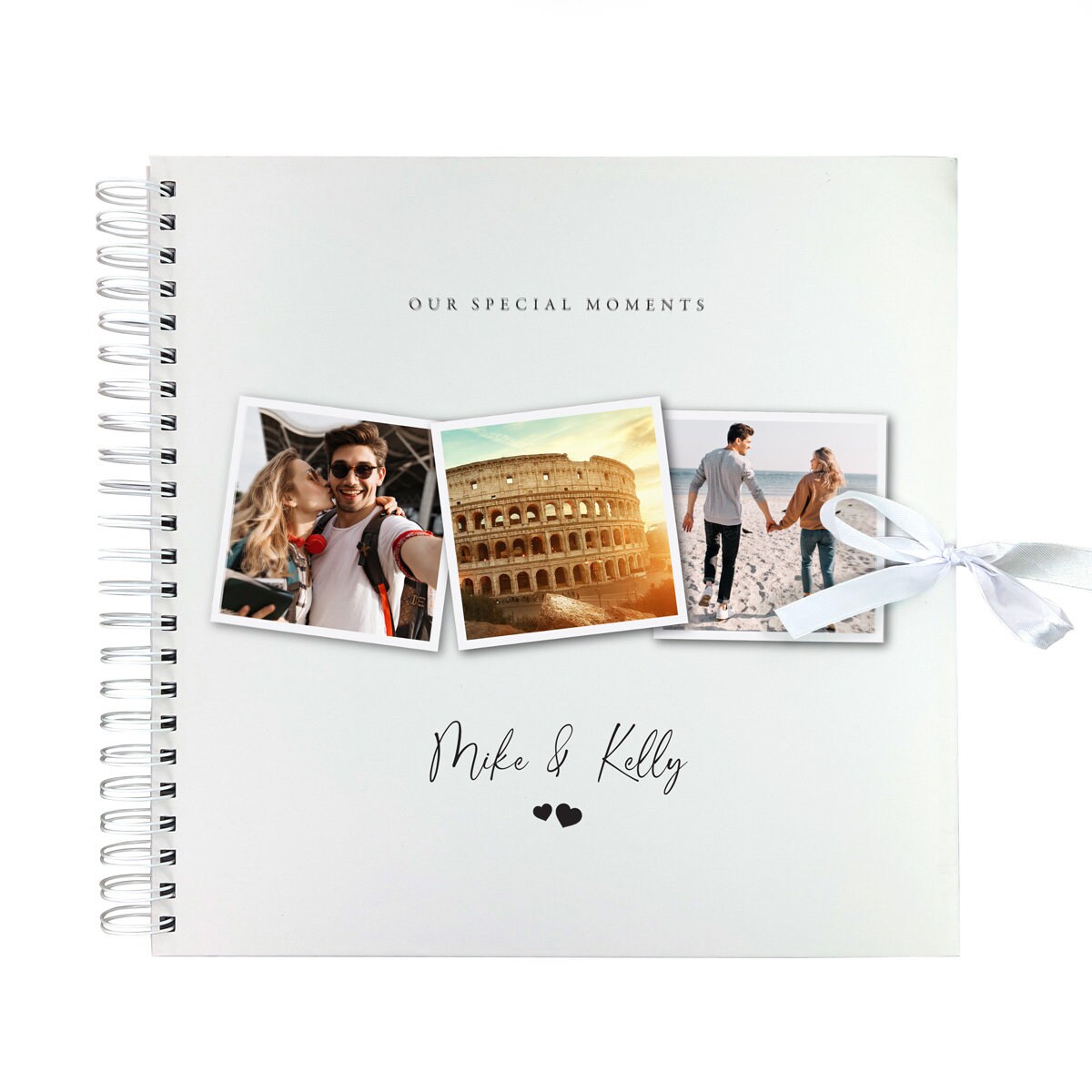 Personalised Couple Memory Book, Scrapbook Photo Album, Gifts for