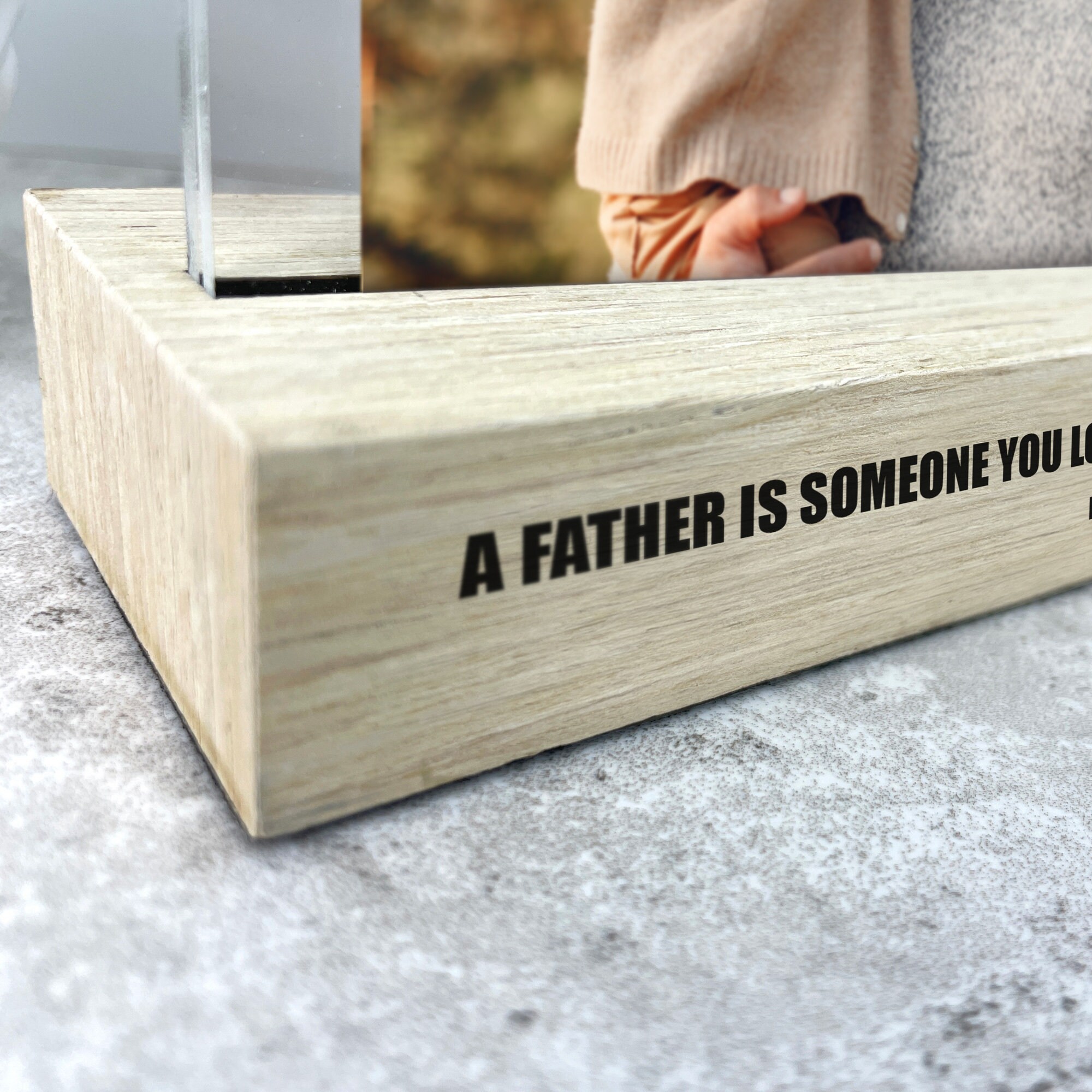 Qoutes - Cornice portafoto in legno con frasi curative, pensieri, fortune, vocali, foto